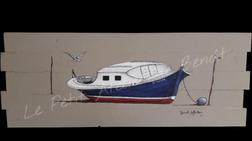 N° 008 Pinasse bleu/blanc/rouge