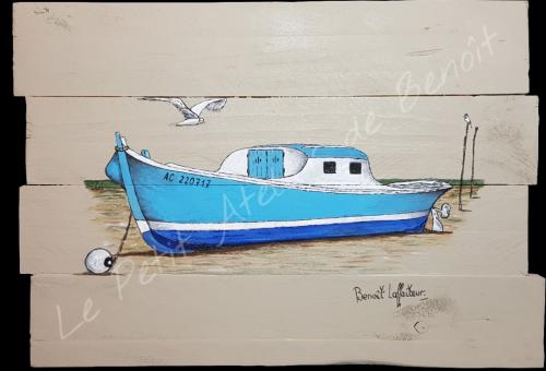 N° 020 Pinasse bleue turquoise