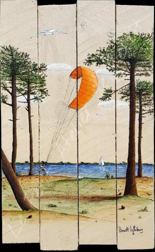 N° 055 Kitesurfeur à Sanguinet